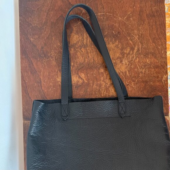 Madewell Black Leather Tote Bag - Picture 4 of 7